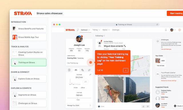 Strava feature tour and showcase