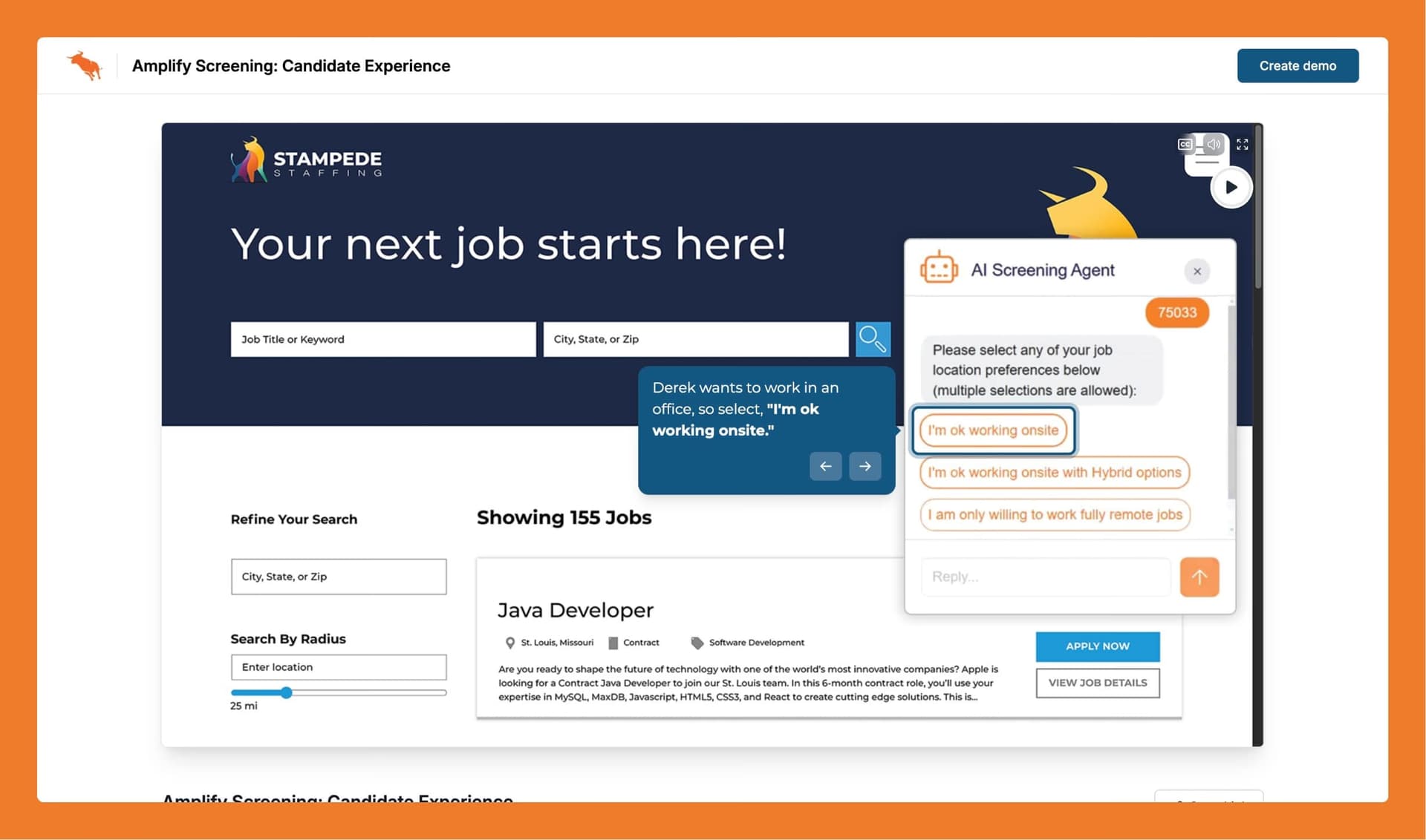 Bullhorn LMS course with Supademo