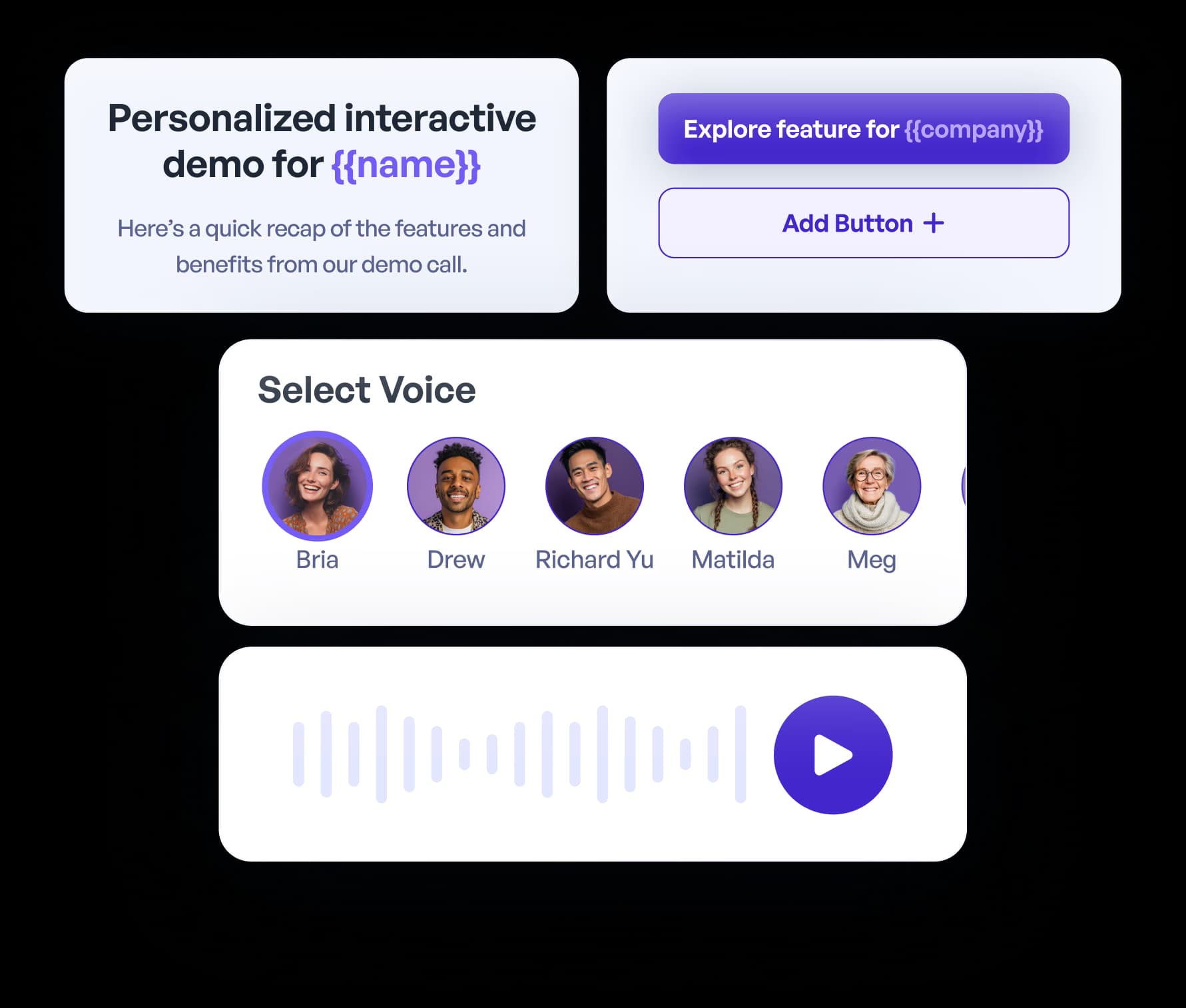 Personalized demo interface