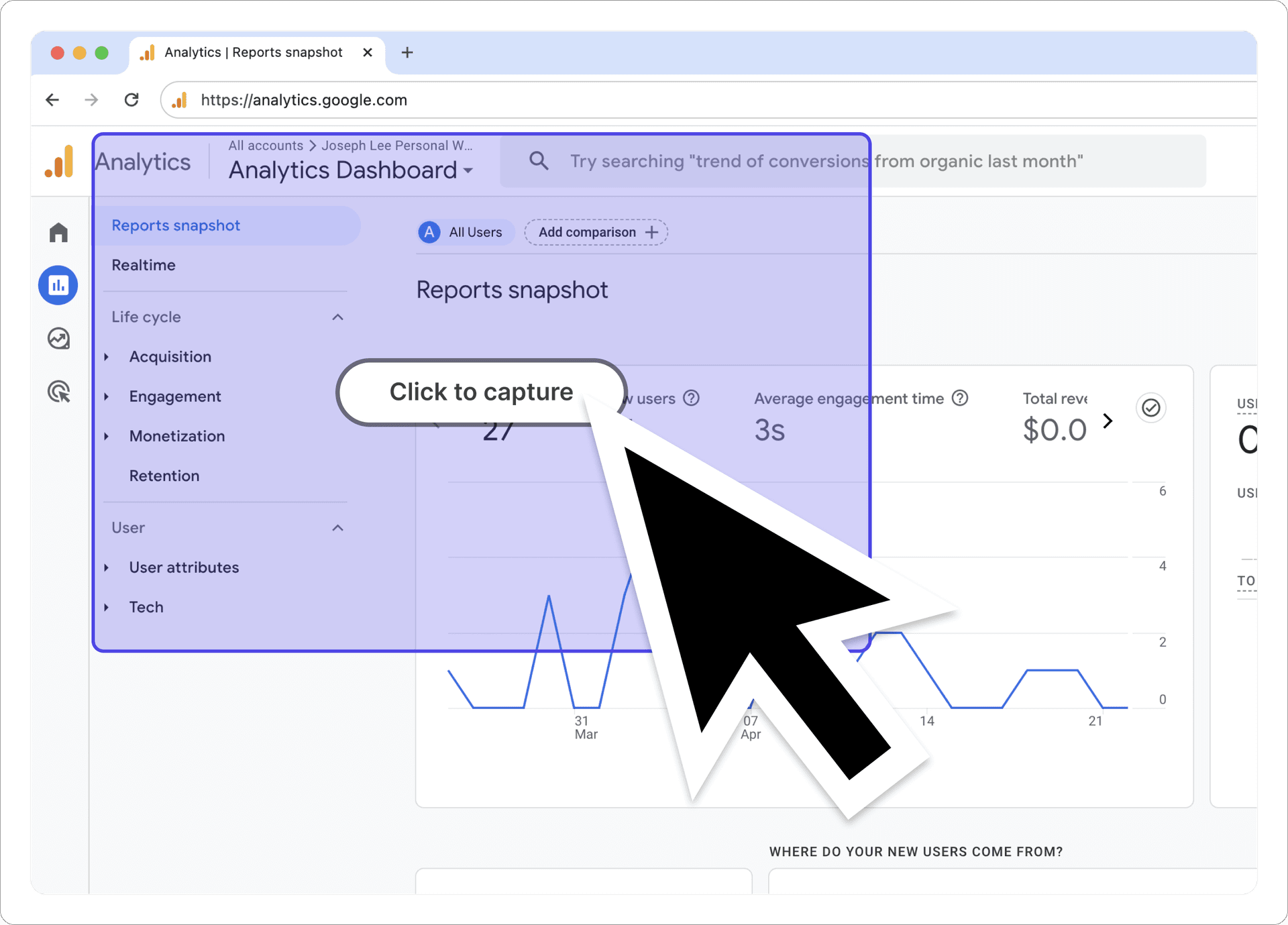 Eliminate screenshot clutter