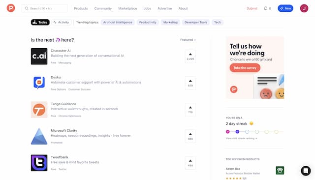 How to view past Product Hunt Launches