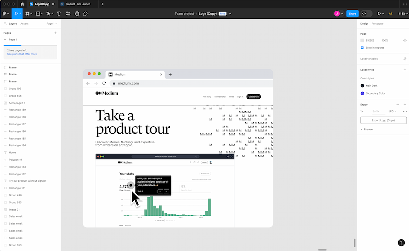 How to export Figma frames to PDF