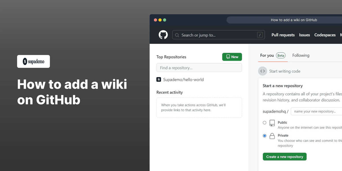 How to add a wiki on GitHub screenshot