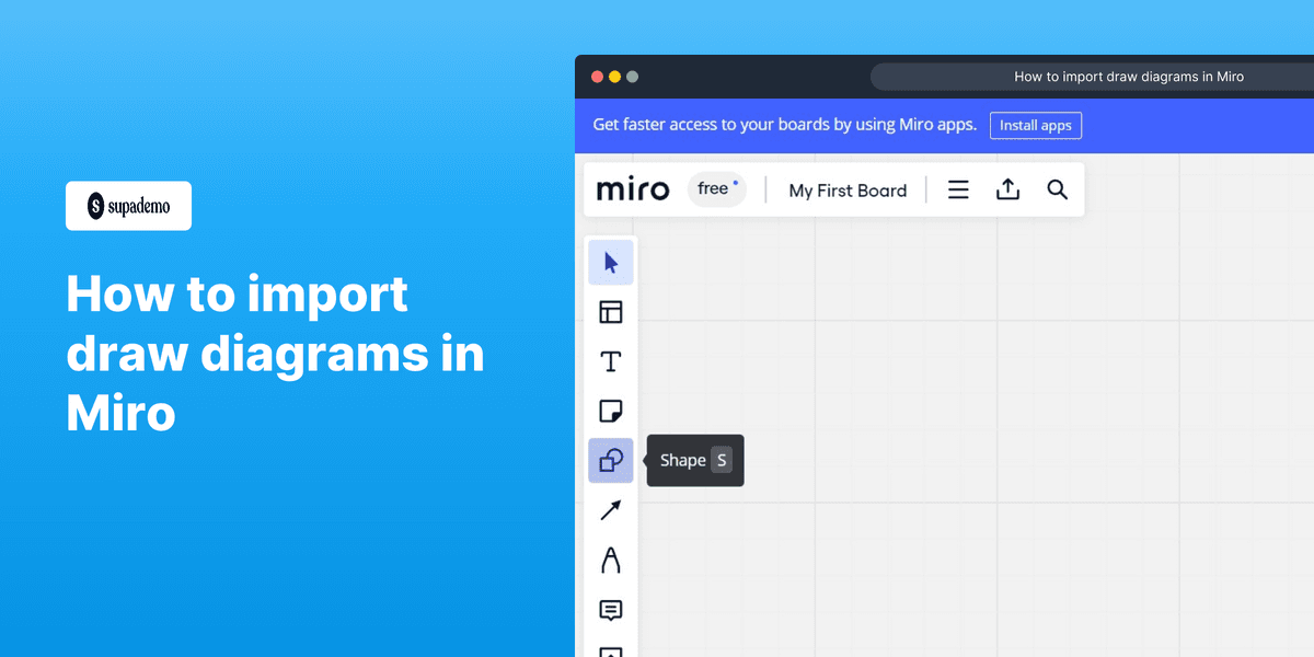 How to import draw diagrams in Miro screenshot