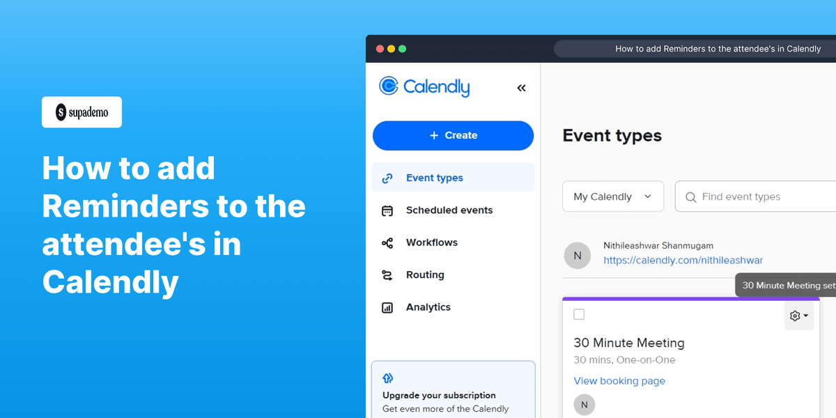 How to add reminders to attendees in Calendly screenshot