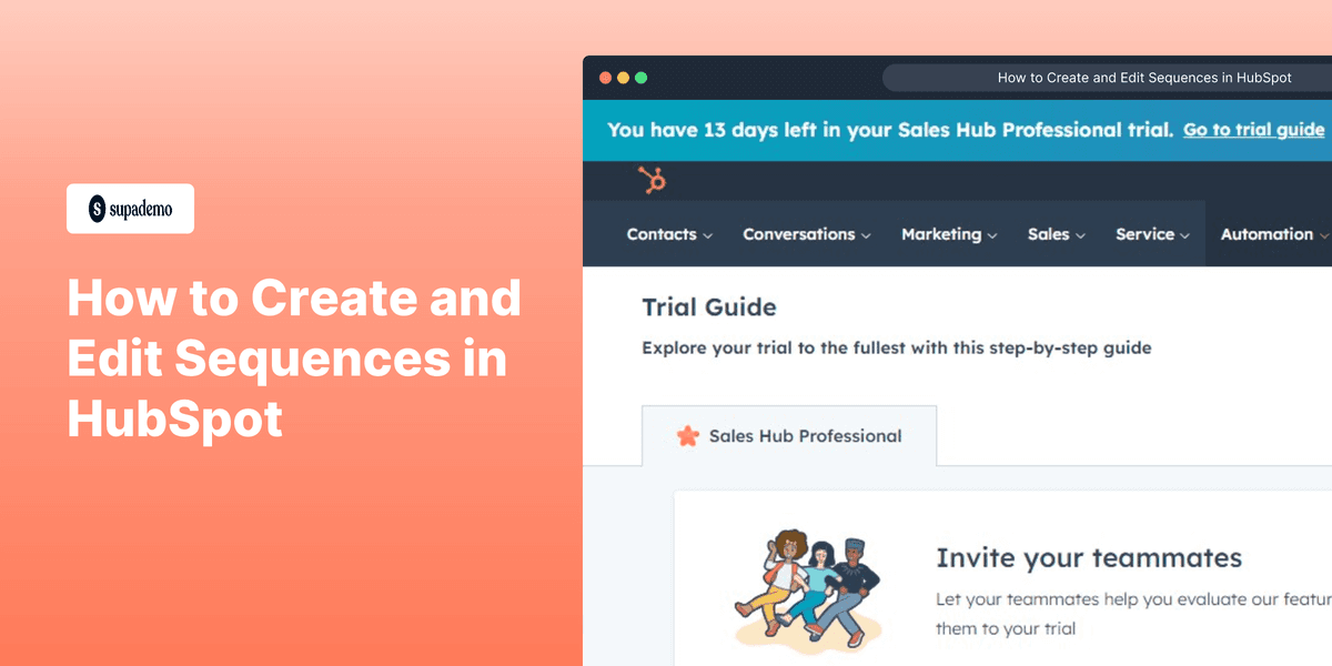 How to Create and Edit Sequences in HubSpot screenshot