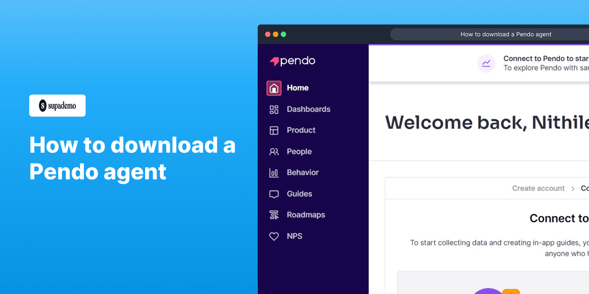 How to download a Pendo agent screenshot