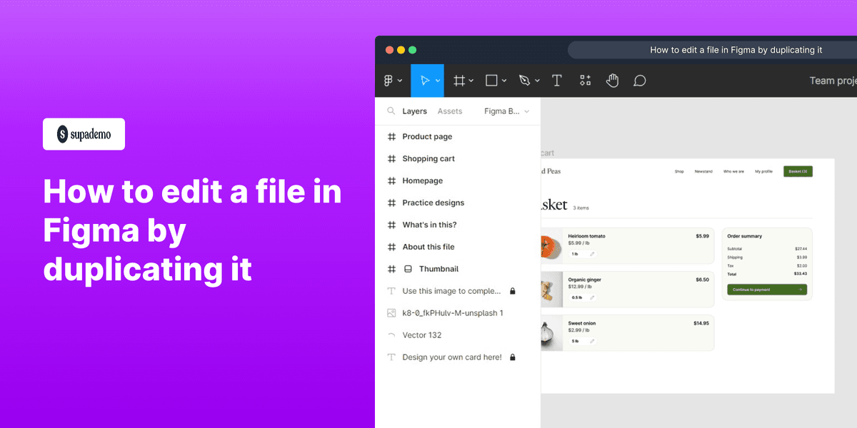 How to duplicate and edit a file in Figma screenshot
