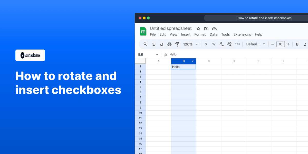 How to rotate and insert checkboxes in Google doc screenshot