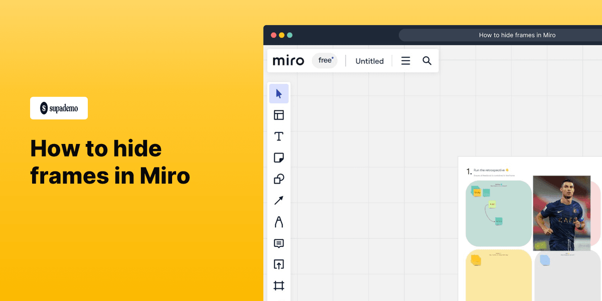 How to hide frames in Miro screenshot