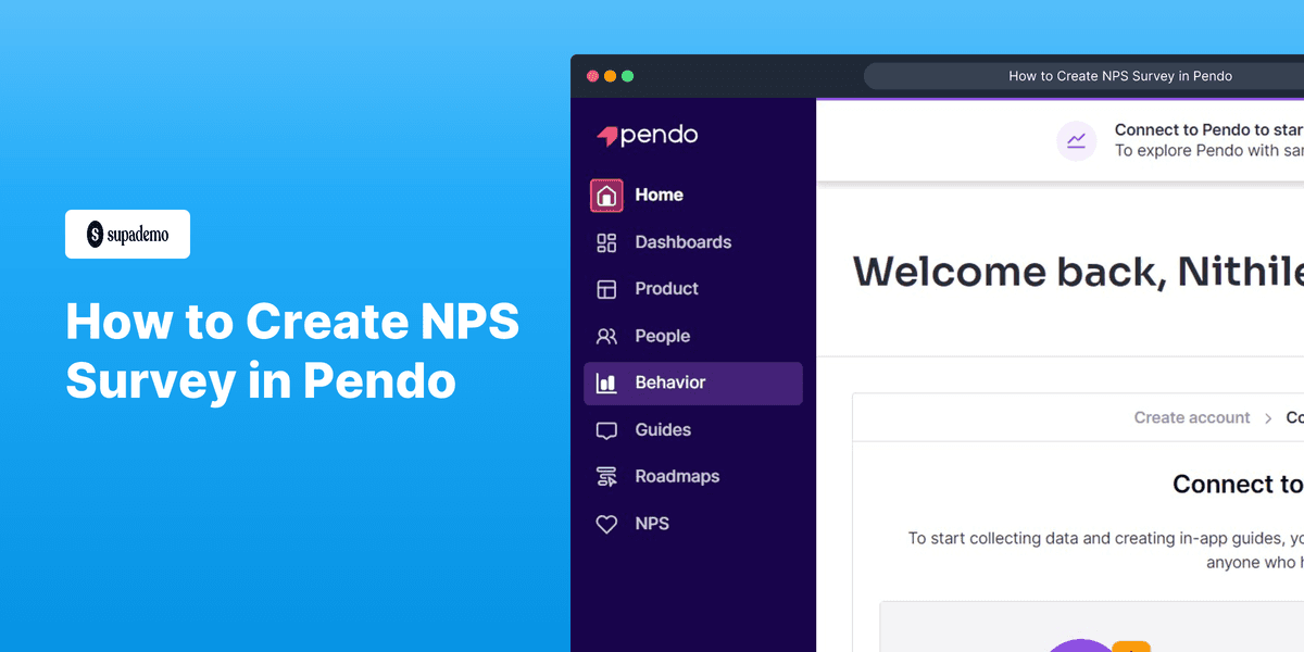 How to create a NPS Survey in Pendo screenshot