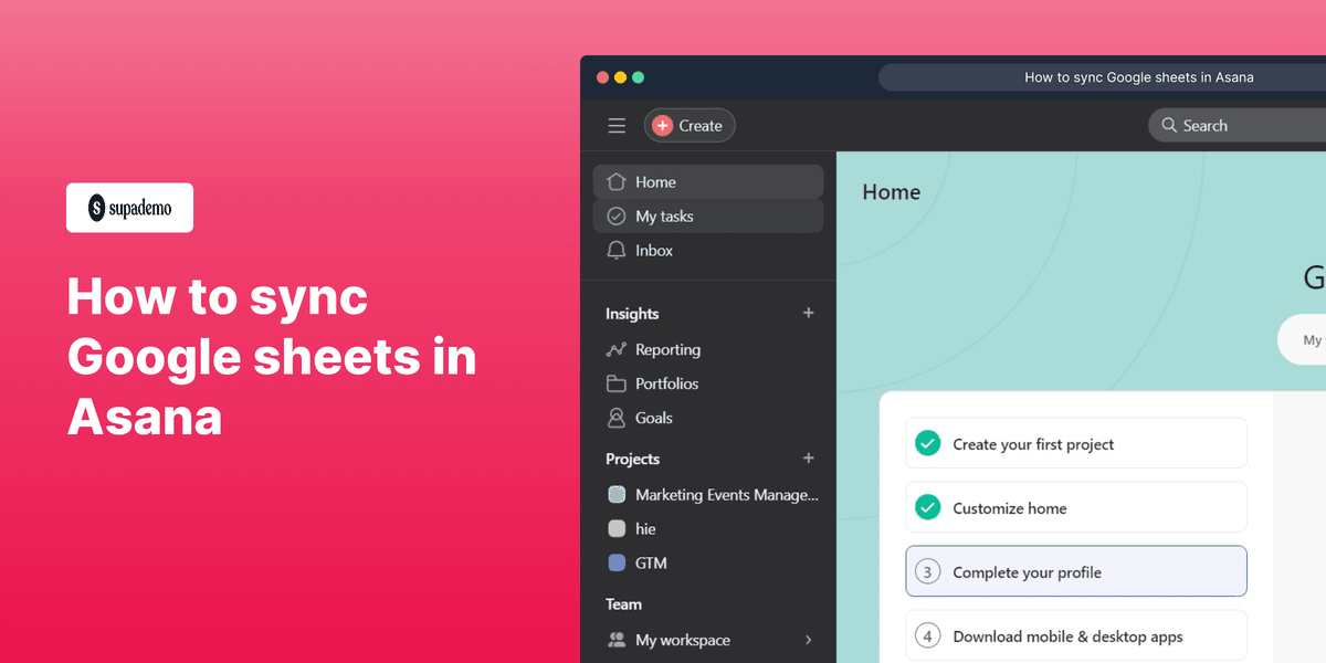How to sync Google sheets in Asana screenshot