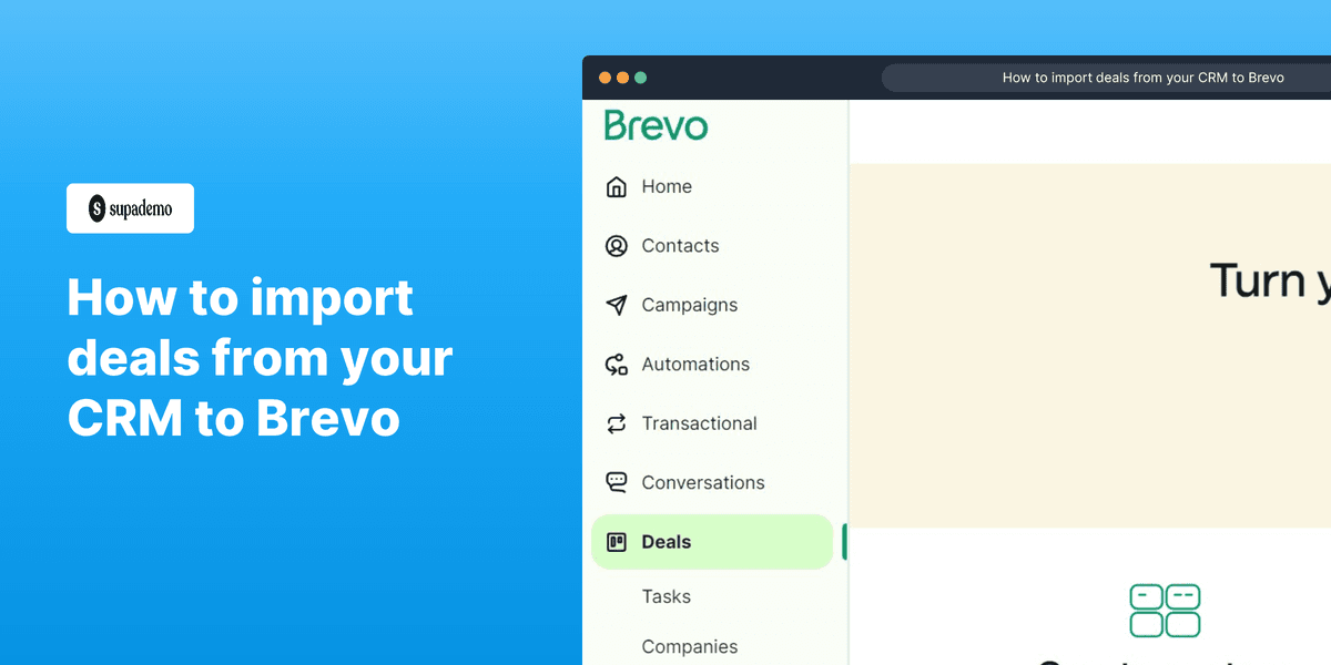 How to import deals from your CRM to Brevo screenshot