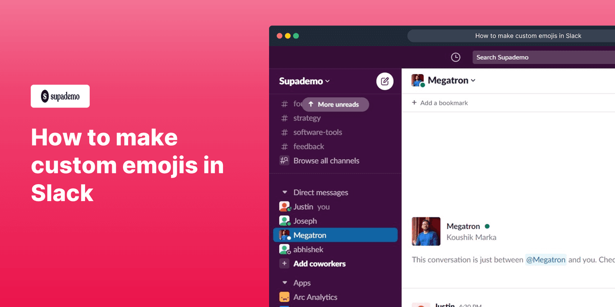 How to make custom emojis in Slack screenshot