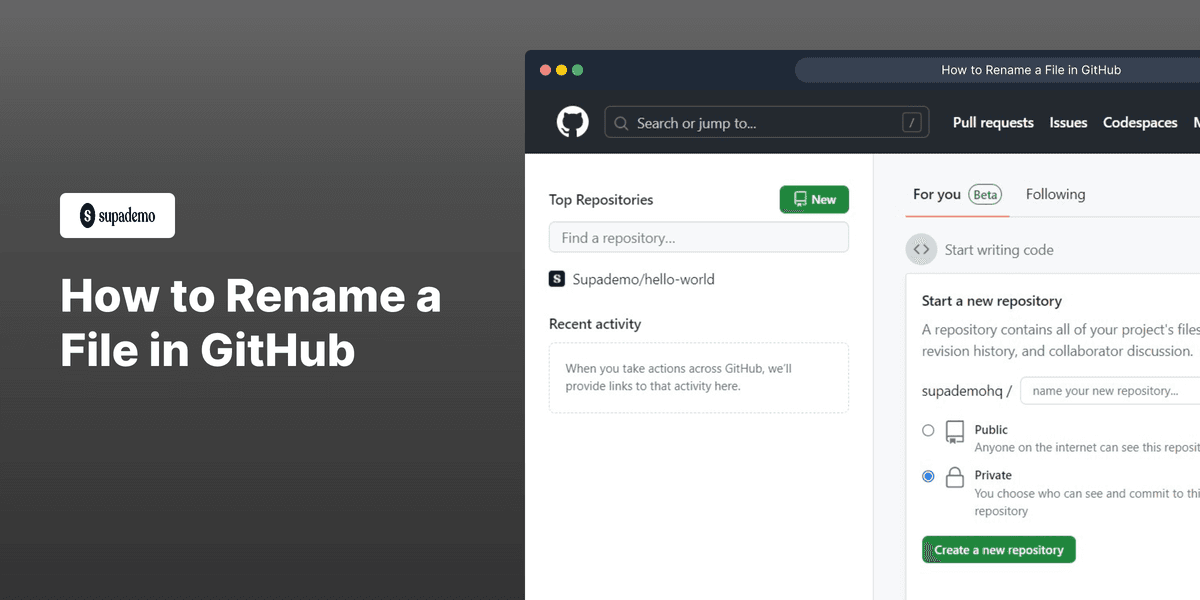 How to Rename a File in GitHub screenshot