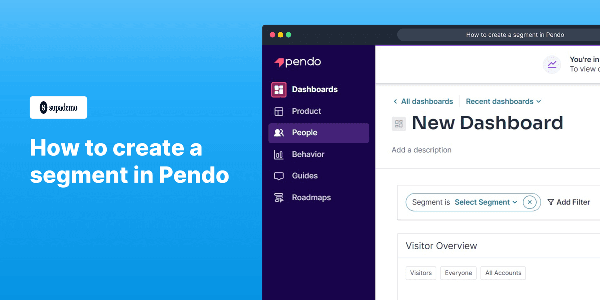 How to create a segment in Pendo screenshot