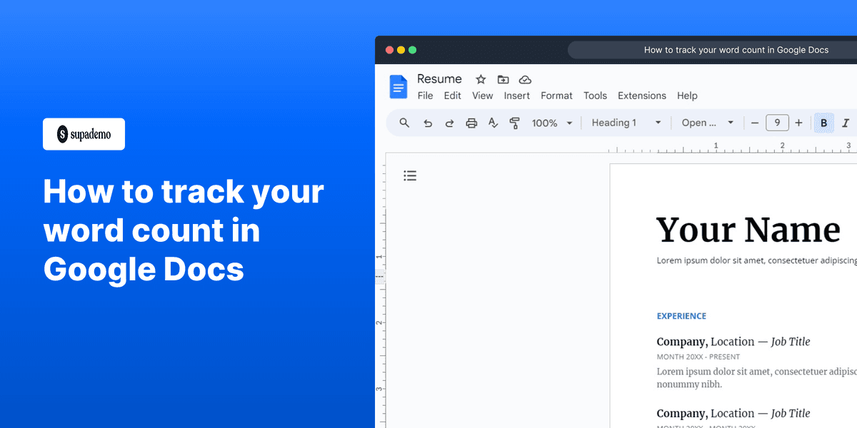 How to track your word count in Google Docs screenshot