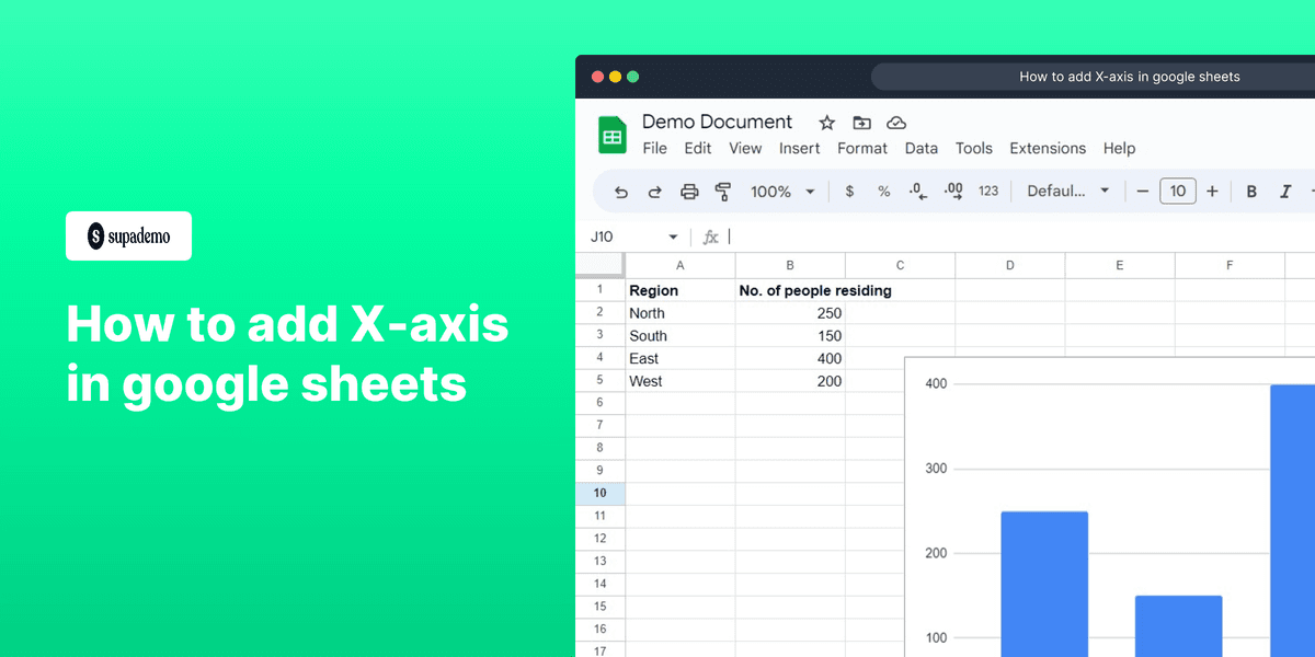 How to add X-axis in google sheets screenshot