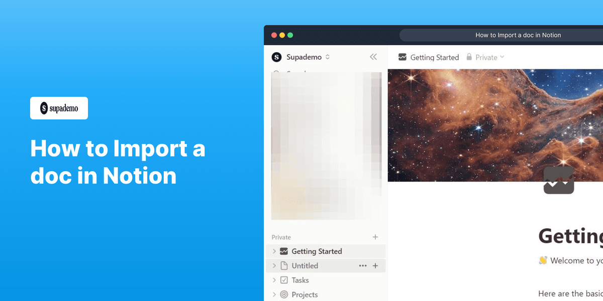 How to import a doc to Notion screenshot