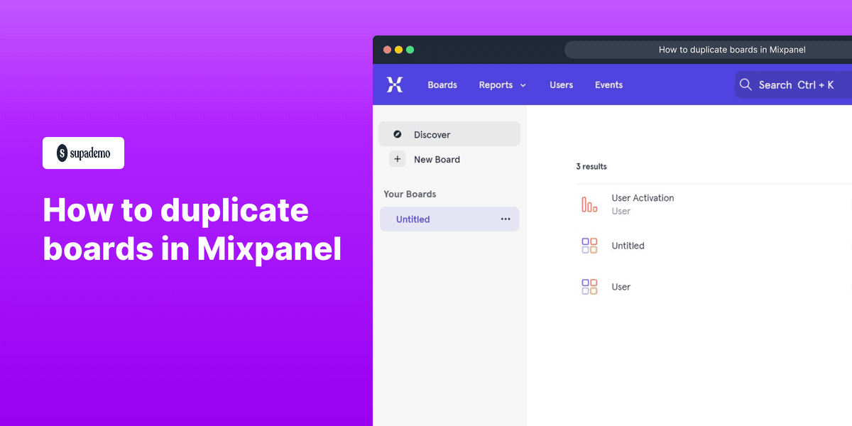 How to duplicate boards in Mixpanel screenshot