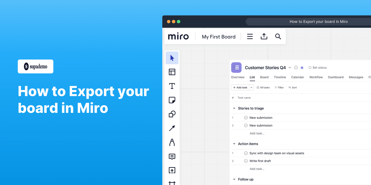 How to export your board in Miro screenshot