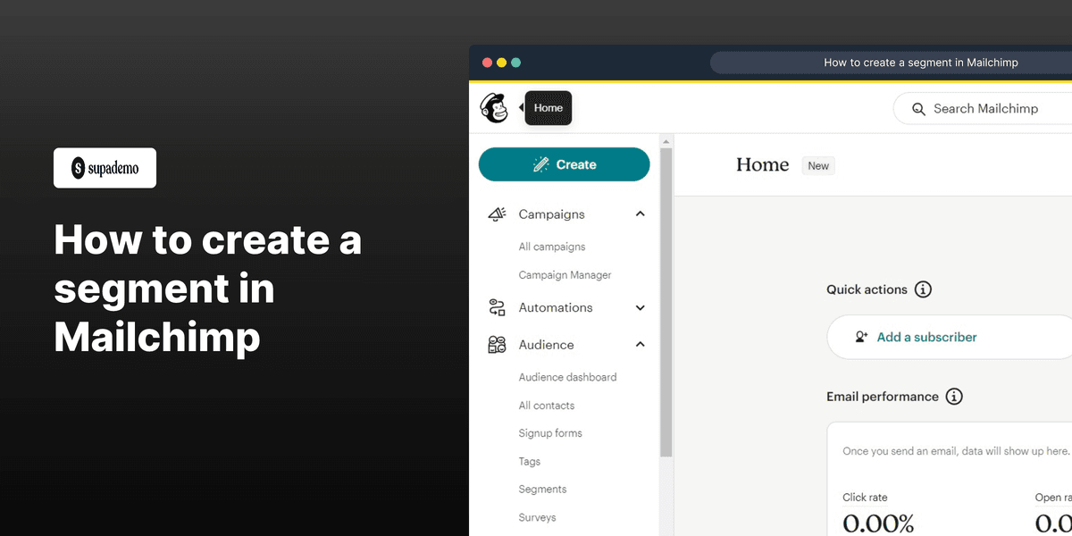 How to create a segment in Mailchimp screenshot