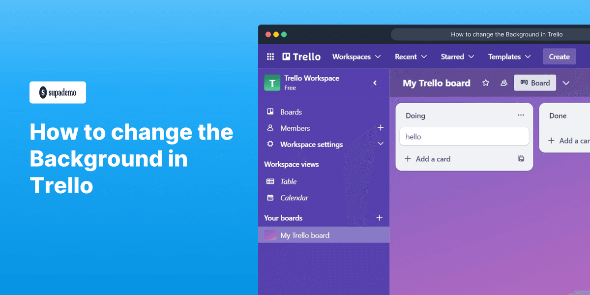 How to change the Background in Trello screenshot