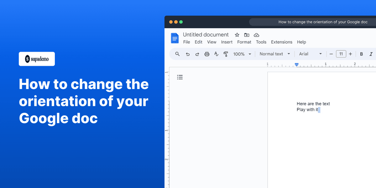 How to change the orientation of your Google doc screenshot