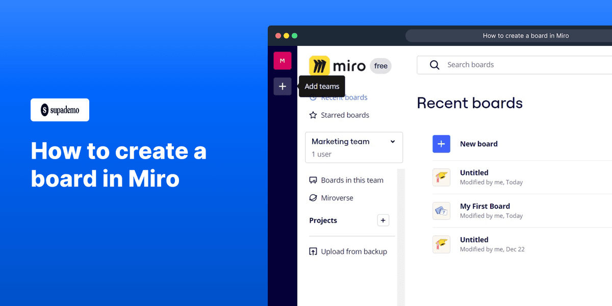 How to create a Miro board screenshot
