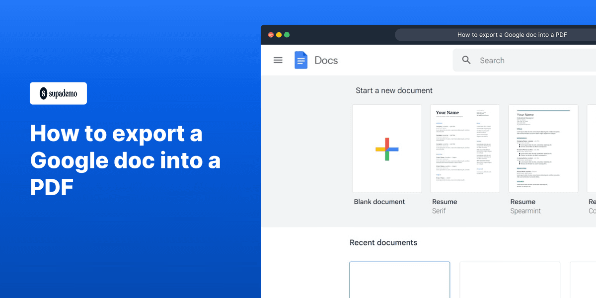 How to export a Google doc into a PDF screenshot