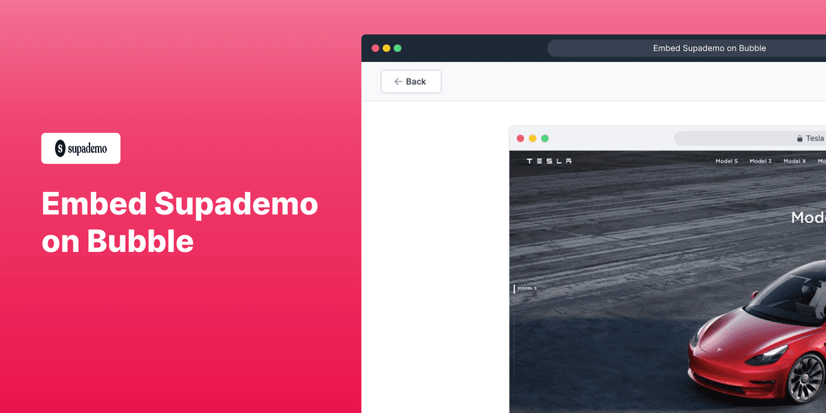 How to embed Supademo on Bubble screenshot