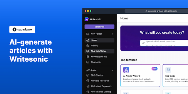 Related demo for Writesonic 1
