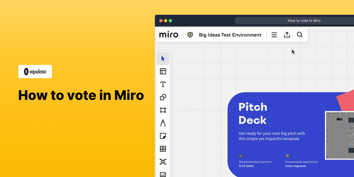How to vote in Miro screenshot