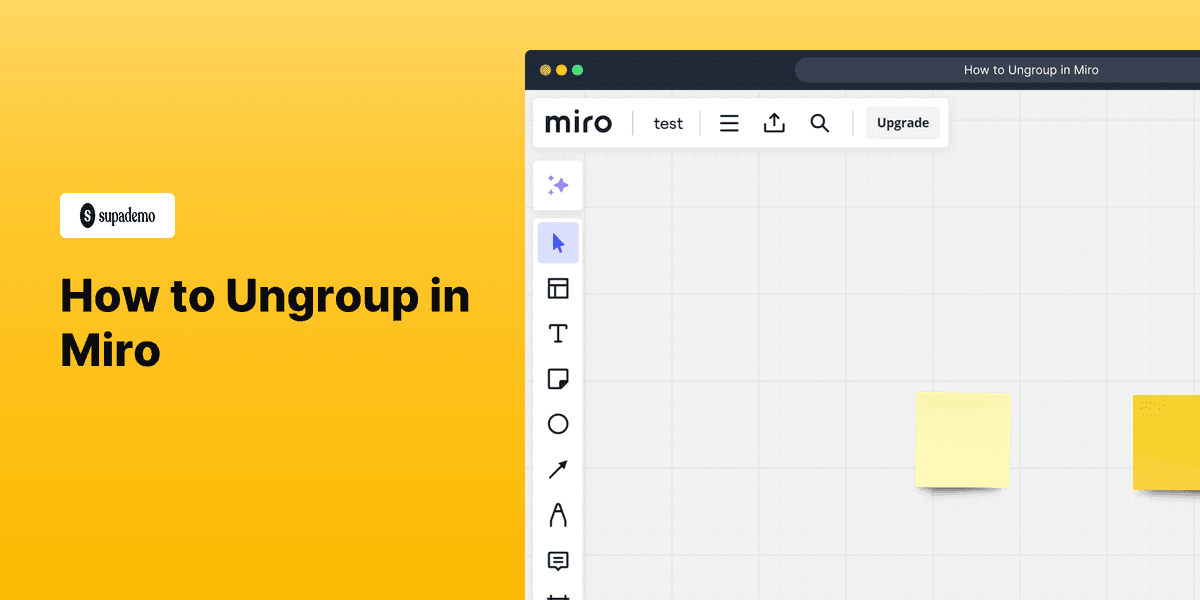How to Ungroup in Miro screenshot