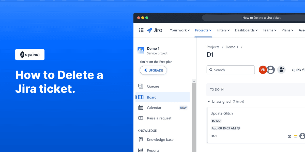 How to Delete a Jira ticket. screenshot