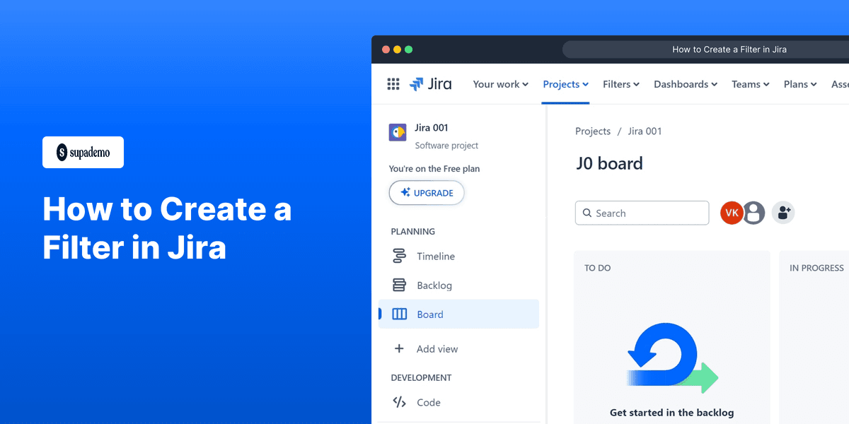 How to Create a Filter in Jira screenshot