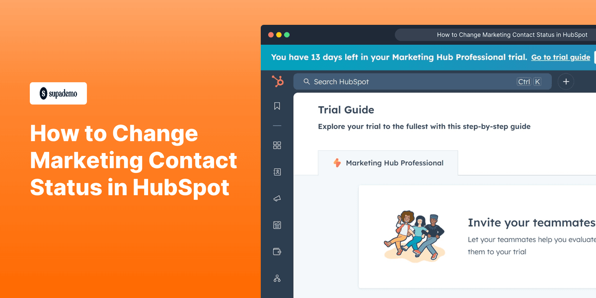 How to Change Marketing Contact Status in HubSpot screenshot