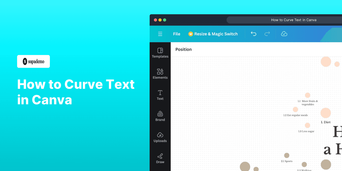 How to Curve Text in Canva screenshot