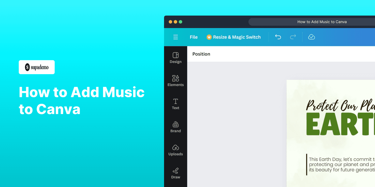 How to Add Music to Canva screenshot