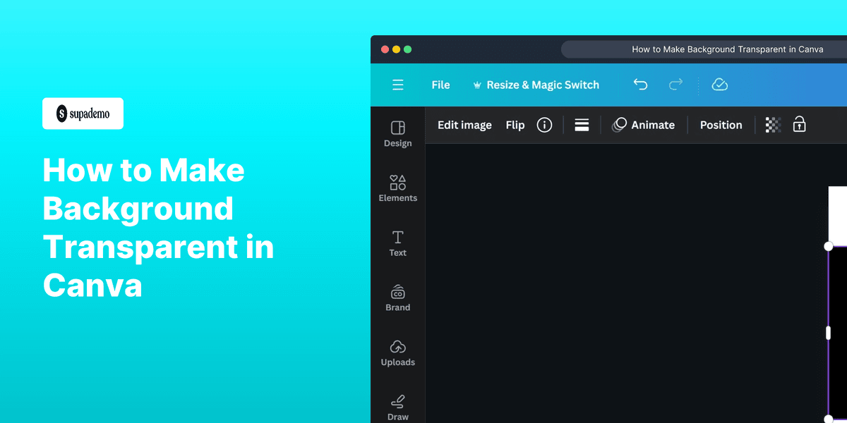 How to Make Background Transparent in Canva screenshot