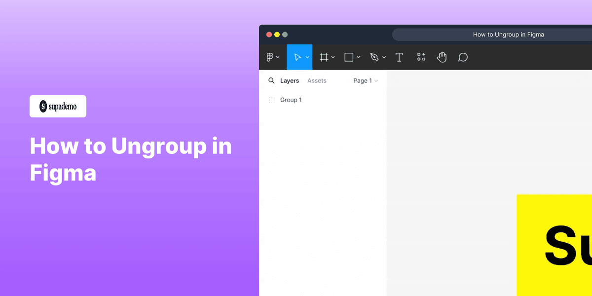 How to Ungroup in Figma screenshot