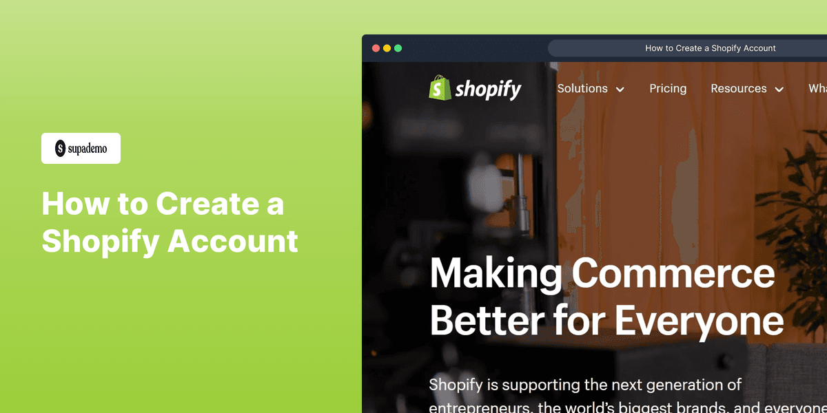 How to Create a Shopify Account screenshot