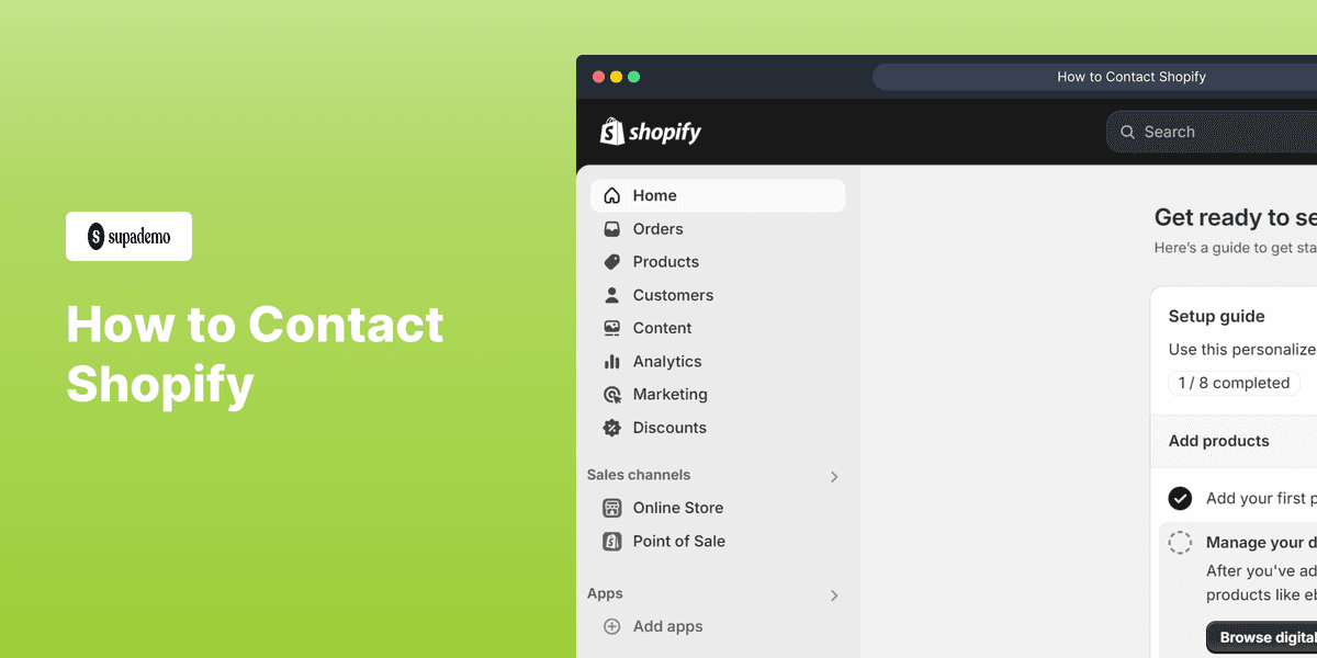 How to Contact Shopify screenshot