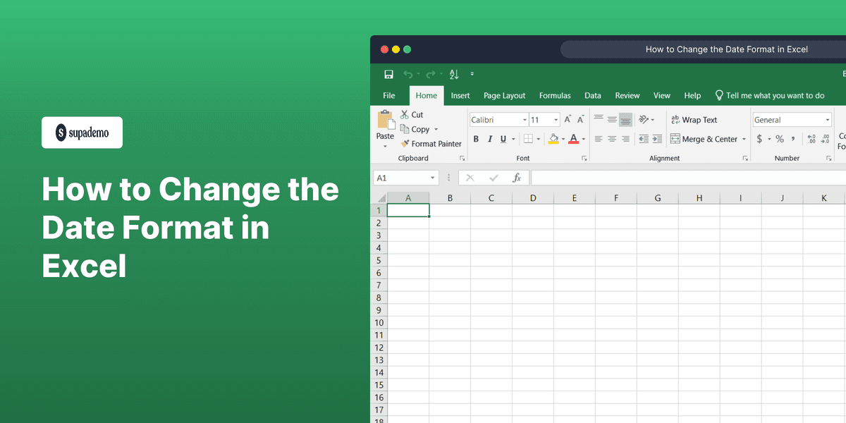 How to Change the Date Format in Excel screenshot