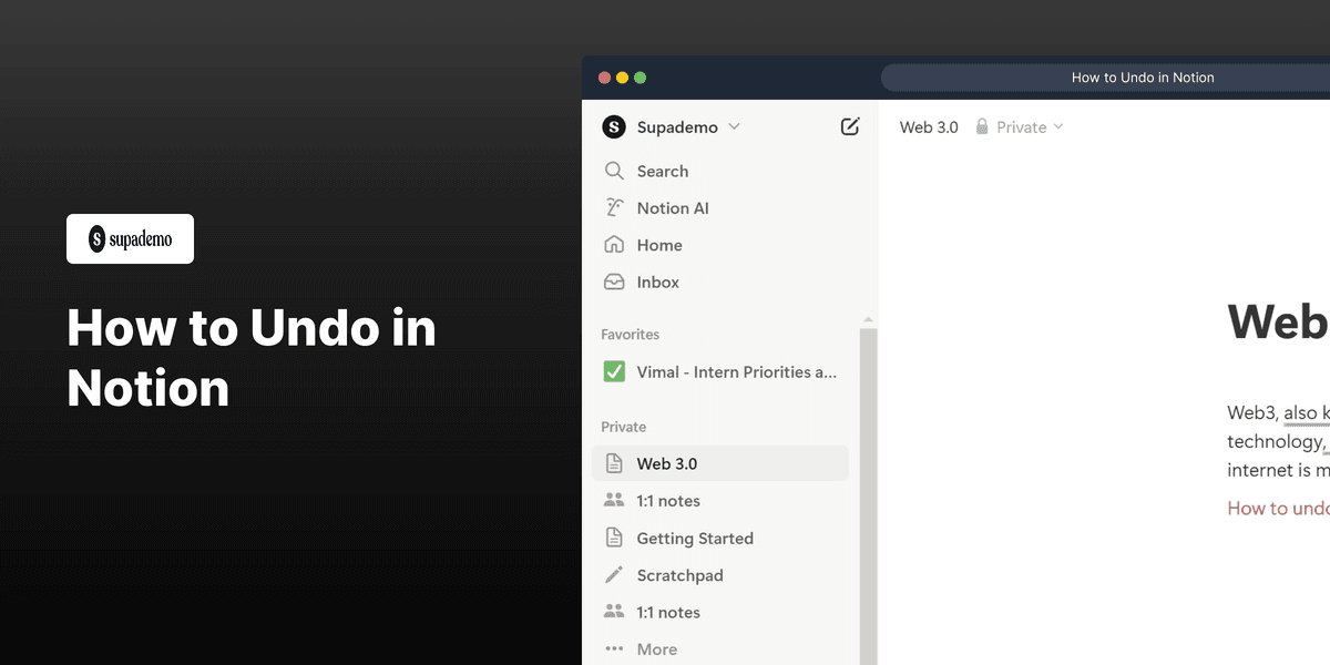 How to Undo in Notion screenshot