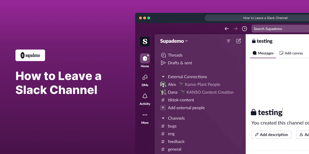 How to Leave a Slack Channel screenshot