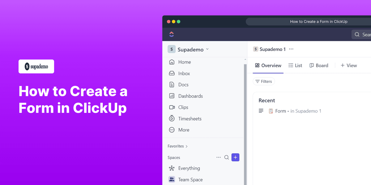 How to Create a Form in ClickUp screenshot
