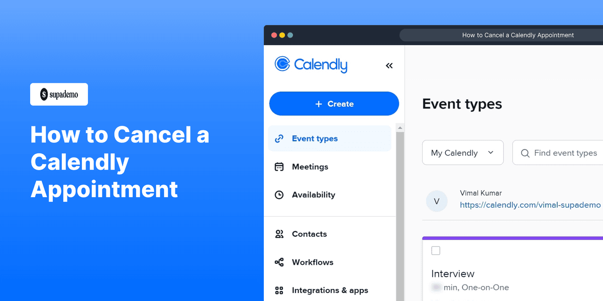 How to Cancel a Calendly Appointment screenshot