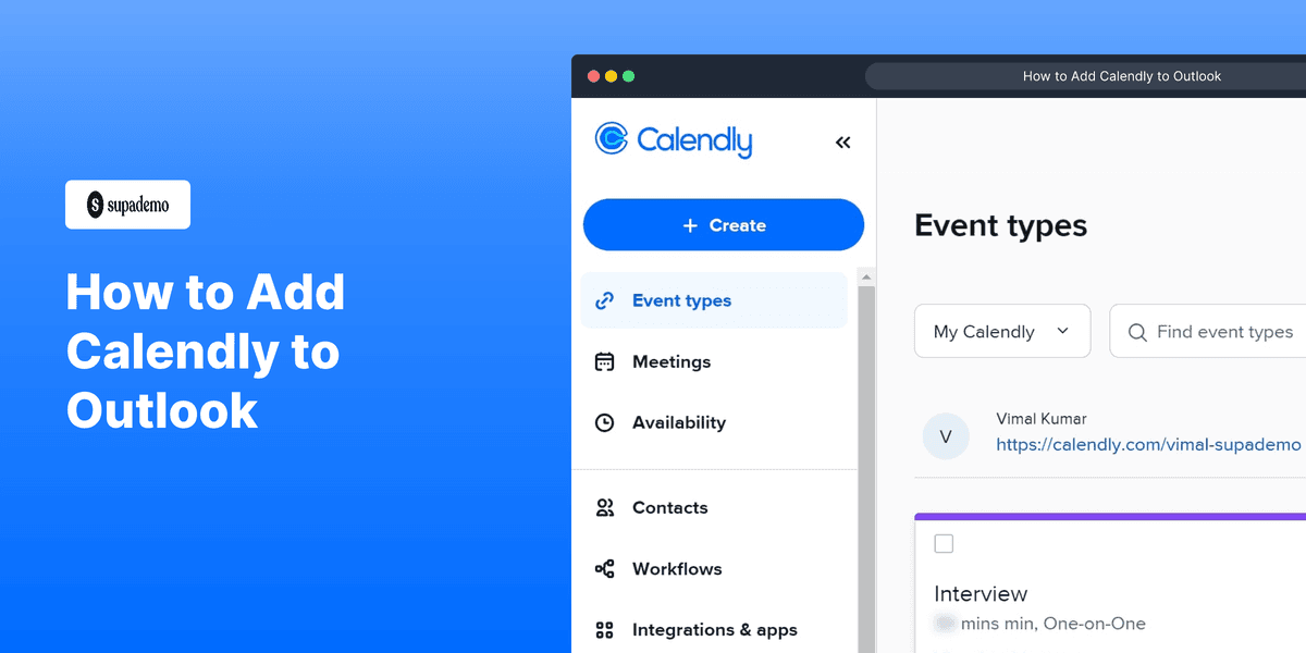 How to Add Calendly to Outlook screenshot