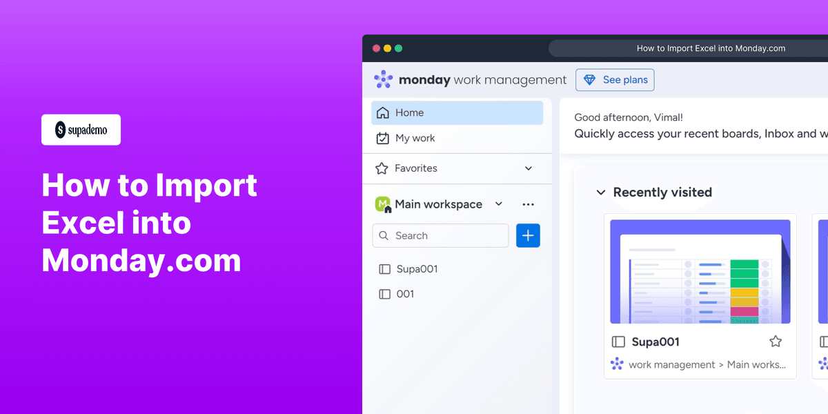 How to Import Excel into Monday.com screenshot